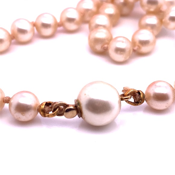 Choker Cream Pearl Necklace 16” - Picture 3 of 5
